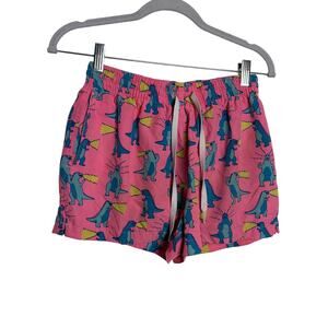 Chubbies Pink Dino Hear Me Roar Swim Trunks Boy's Size Small